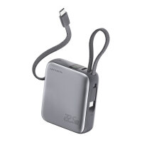 4smarts Powerbank Pocket Dual Cord 10000mAh 22.5W, spacegrau