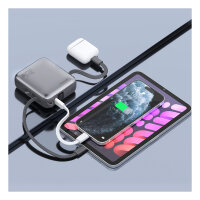 4smarts Powerbank Pocket Dual Cord 10000mAh 22.5W, spacegrau