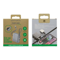 4smarts Powerbank Pocket Dual Cord 10000mAh 22.5W, spacegrau