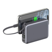 4smarts Powerbank Pocket Dual Cord 20000mAh 22.5W, spacegrau