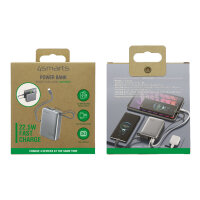 4smarts Powerbank Pocket Dual Cord 20000mAh 22.5W, spacegrau