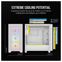 Corsair 3000D RGB Airflow weiß Midi Tower ATX Gaming Gehäuse