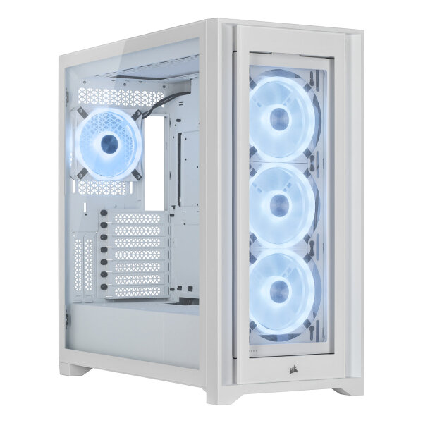 Corsair iCUE 5000X RGB QL Edition Mid-Tower ATX Gaming Gehäuse weiß