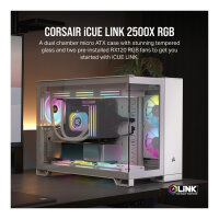 Corsair 2500X RGB weiß Midi Tower mATX Gaming...