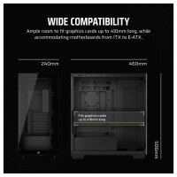 Corsair 3500X schwarz Midi Tower ATX Gaming Gehäuse