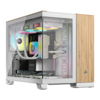 CORSAIR mATX 2500X (Tempered Glass) White/Bamboo Wood