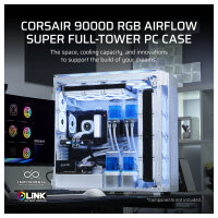 CORSAIR Super-Tower 9000D iCUE LINK AIRFLOW TP (White) (Speditionsversand)