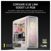CORSAIR Midi 5000T LX RGB (Tempered Glass) White