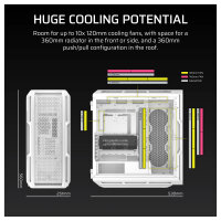 CORSAIR Midi 5000T (Tempered Glass) White