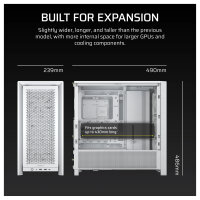 CORSAIR Frame 4000D RS Weiß Midi Tower ATX Gaming Gehäuse
