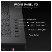 CORSAIR Midi 3500X RSR ARGB (Tempered Glass) Black