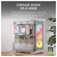 CORSAIR Midi 3500X RSR ARGB (Tempered Glass) White