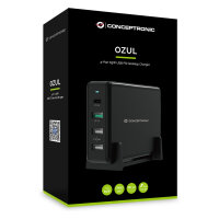 CONCEPTRONIC Ladegerät 4Port 3xUSB-A/1xC Desk 65WPD3.0 sw