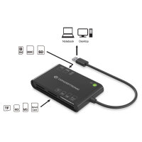 CONCEPTRONIC Kartenleser USB-A2.0->7-in-1 schwarz