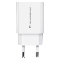 CONCEPTRONIC Ladegerät 1Port USB-C Top-Port 20WPD3.0 ws
