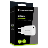 CONCEPTRONIC Ladegerät 1Port USB-C Top-Port 20WPD3.0 ws
