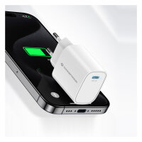 CONCEPTRONIC Ladegerät 1Port USB-C Top-Port 20WPD3.0 ws