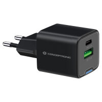 CONCEPTRONIC Ladegerät 2Port GaN USB-C/-A...