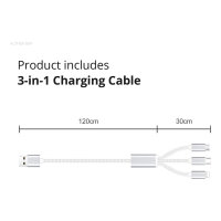 CONCEPTRONIC Ladegerät 2Port GaN 3-in-1 33WPD3.0/PPS ws