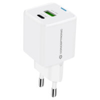 CONCEPTRONIC Ladegerät 2Port GaN 3-in-1 33WPD3.0/PPS ws
