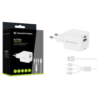CONCEPTRONIC Ladegerät 2Port GaN 3-in-1 33WPD3.0/PPS ws