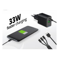 CONCEPTRONIC Ladegerät 2Port GaN 3-in-1 33WPD3.0/PPS sw