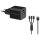 CONCEPTRONIC Ladegerät 2Port GaN 3-in-1 33WPD3.0/PPS sw