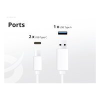 CONCEPTRONIC Ladegerät 3Port GaN 2xUSB-C/1xA 67WPD3.0/PPS ws