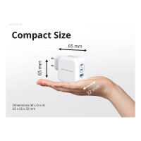 CONCEPTRONIC Ladegerät 3Port GaN 2xUSB-C/1xA 67WPD3.0/PPS ws
