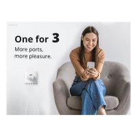 CONCEPTRONIC Ladegerät 3Port GaN 2xUSB-C/1xA 67WPD3.0/PPS ws