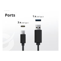 CONCEPTRONIC Ladegerät 4Port GaN 3xUSB-C/1xA100WPD3.0/PPS sw