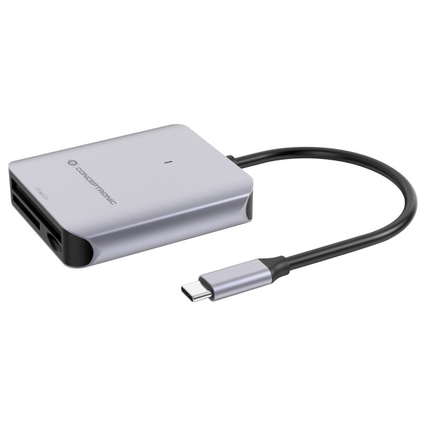 CONCEPTRONIC Kartenleser USB-C3.2->SD/TF4.0/CFast2.0 schwarz