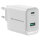CONCEPTRONIC Ladegerät 2Port GaN USB-C/-A 45WPD3.0/PPS ws