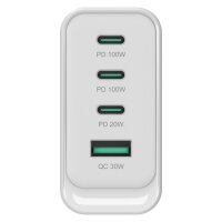 CONCEPTRONIC Ladegerät 4Port GaN 3xUSB-C/1xA100WPD3.0/PPS ws