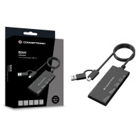 CONCEPTRONIC Kartenleser USB-A/-C3.2->7-in-1 schwarz