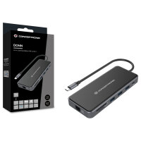 CONCEPTRONIC 12-1 Dock USB-C->2xHDMI/3xUSB-A/AUX/+...