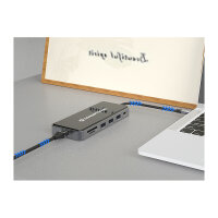 CONCEPTRONIC 12-1 Dock USB-C->2xHDMI/3xUSB-A/AUX/+ 25cm gr