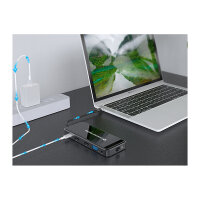 CONCEPTRONIC 12-1 Dock USB-C->2xHDMI/3xUSB-A/AUX/+ 25cm gr