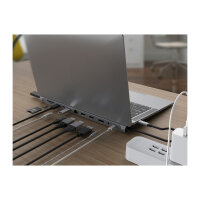 CONCEPTRONIC 12-1 Dock USB-C->2xHDMI/3xUSB-A/DP/+ 18cm gr