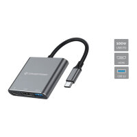 CONCEPTRONIC 3-1 Dock USB-C->HDMI/USB-A/100WPD 25cm gr