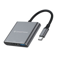 CONCEPTRONIC 3-1 Dock USB-C->HDMI/USB-A/100WPD 25cm gr