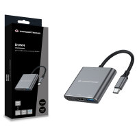 CONCEPTRONIC 3-1 Dock USB-C->HDMI/USB-A/100WPD 25cm gr