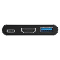 CONCEPTRONIC 3-1 Dock USB-C->HDMI/USB-A/100WPD 25cm gr