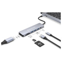 CONCEPTRONIC 7-1 Dock USB-C->HDMI/3xUSB-A/SD/TF/+ 25cm gr