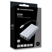 CONCEPTRONIC 7-1 Dock USB-C->HDMI/3xUSB-A/VGA/+ 25cm gr