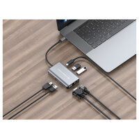 CONCEPTRONIC 7-1 Dock USB-C->HDMI/3xUSB-A/VGA/+ 25cm gr