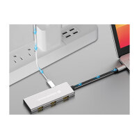 CONCEPTRONIC 7-1 Dock USB-C->3xUSB-C/3xUSB-A/+ 25cm gr