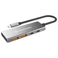 CONCEPTRONIC 4-1 Dock USB-C->2xUSB-C/2xUSB-A/100WPD...