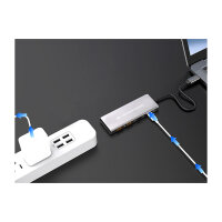 CONCEPTRONIC 4-1 Dock USB-C->2xUSB-C/2xUSB-A/100WPD 25cm gr