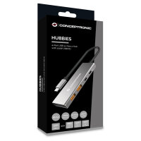 CONCEPTRONIC 4-1 Dock USB-C->2xUSB-C/2xUSB-A/100WPD 25cm gr